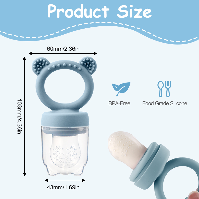 실리콘 곰돌이 모양 아기 과일 피더 신선한 과일 푸드  - Baby Food Guide 리뷰 및 가격