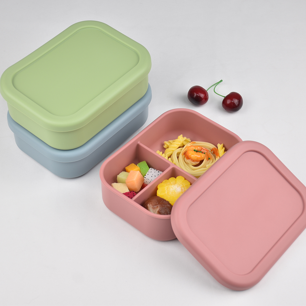 3칸 식품 등급 실리콘 벤토 도시락 - 누출 방지, 전 - Baby Food Nestle 리뷰 및 가격