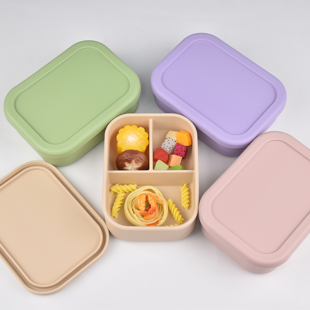 3칸 식품 등급 실리콘 벤토 도시락 - 누출 방지, 전 - Baby Food Nestle 리뷰 및 가격
