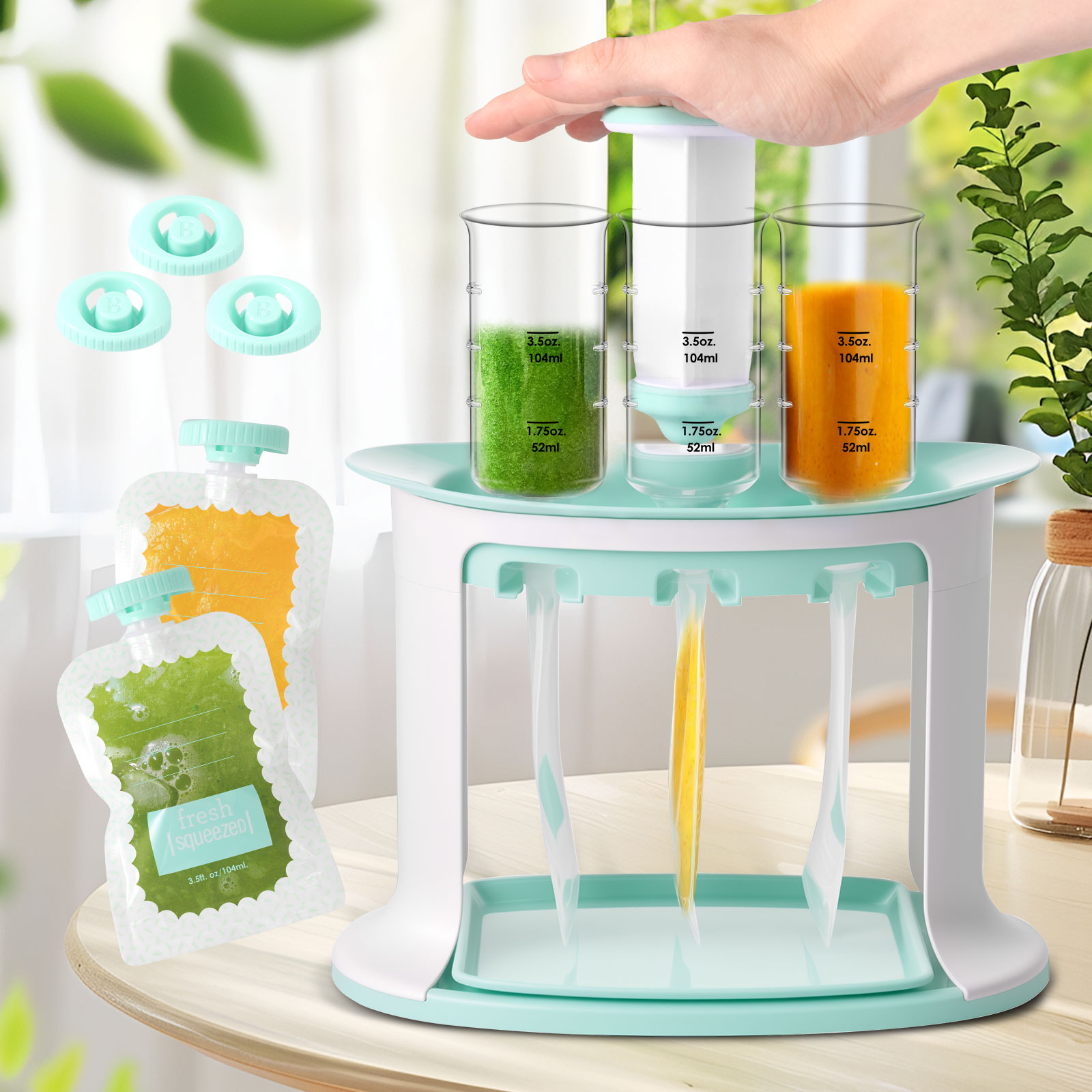 아기용 재사용 가능 과일 퓨레 파우치 제조기, 휴대용  - Baby Food Pouches 1 Year Old 리뷰 및 가격