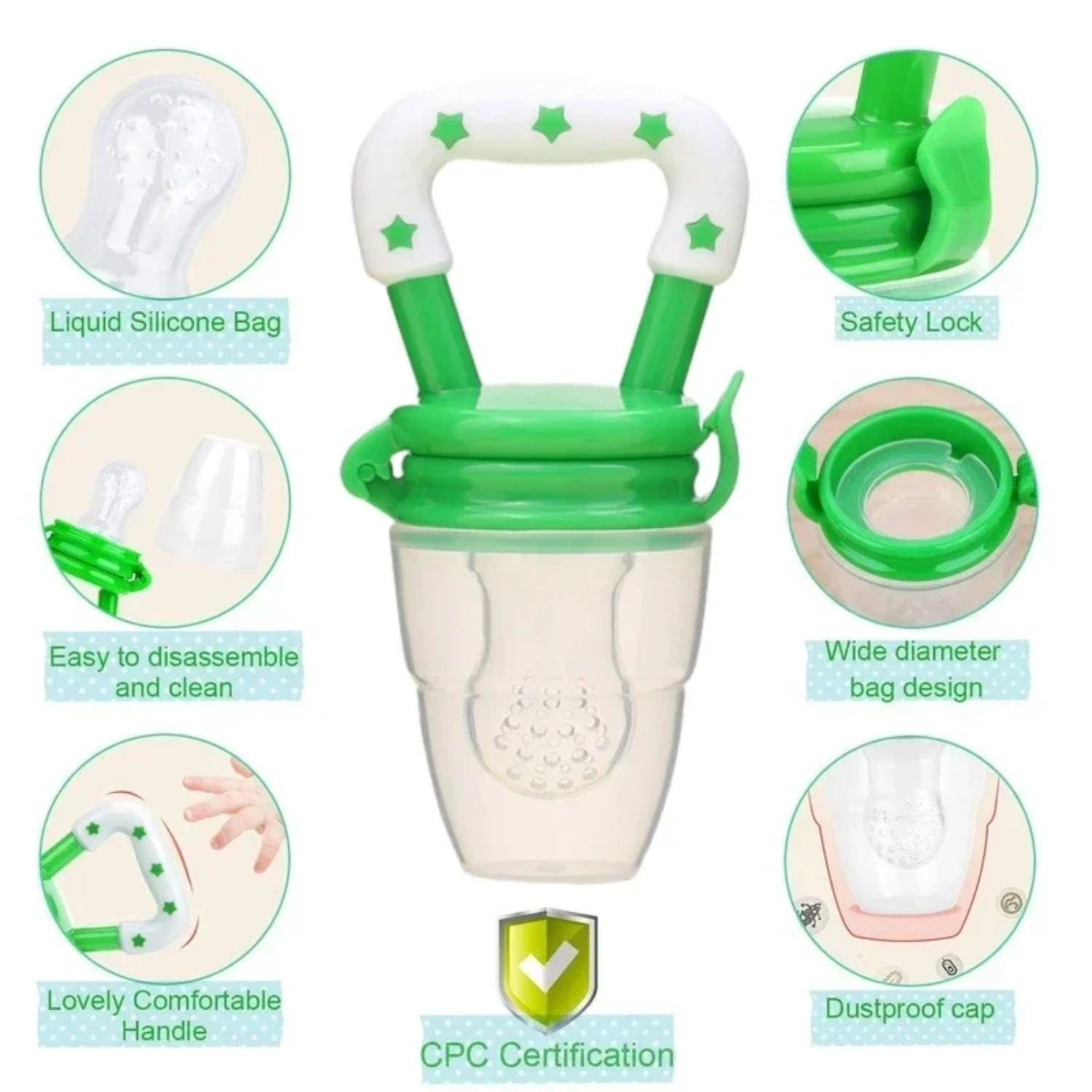 아기 과일 음식 피더/젖꼭지 식품 등급 실리콘 BPA  - Baby Food Guide 리뷰 및 가격
