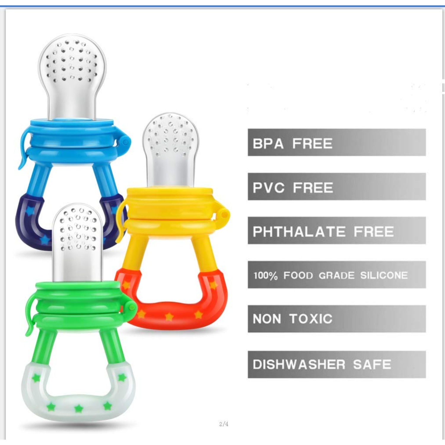 아기 과일 음식 피더/젖꼭지 식품 등급 실리콘 BPA  - Baby Food Guide 리뷰 및 가격