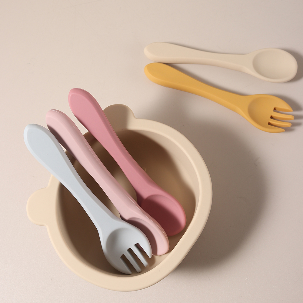 맞춤 이름 1쌍 실리콘 스푼 및 포크 식품 등급 실리콘 - Baby Food Guide 리뷰 및 가격