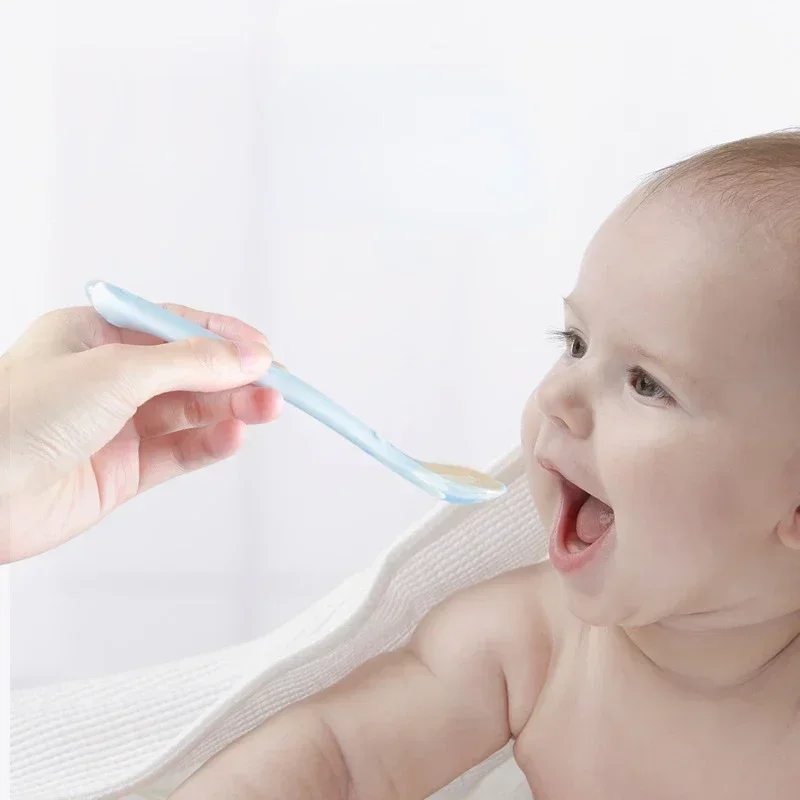 부드러운 실리콘 아기 숟가락 유아 보완 식품 먹이 훈련 - Baby Food Guide 리뷰 및 가격