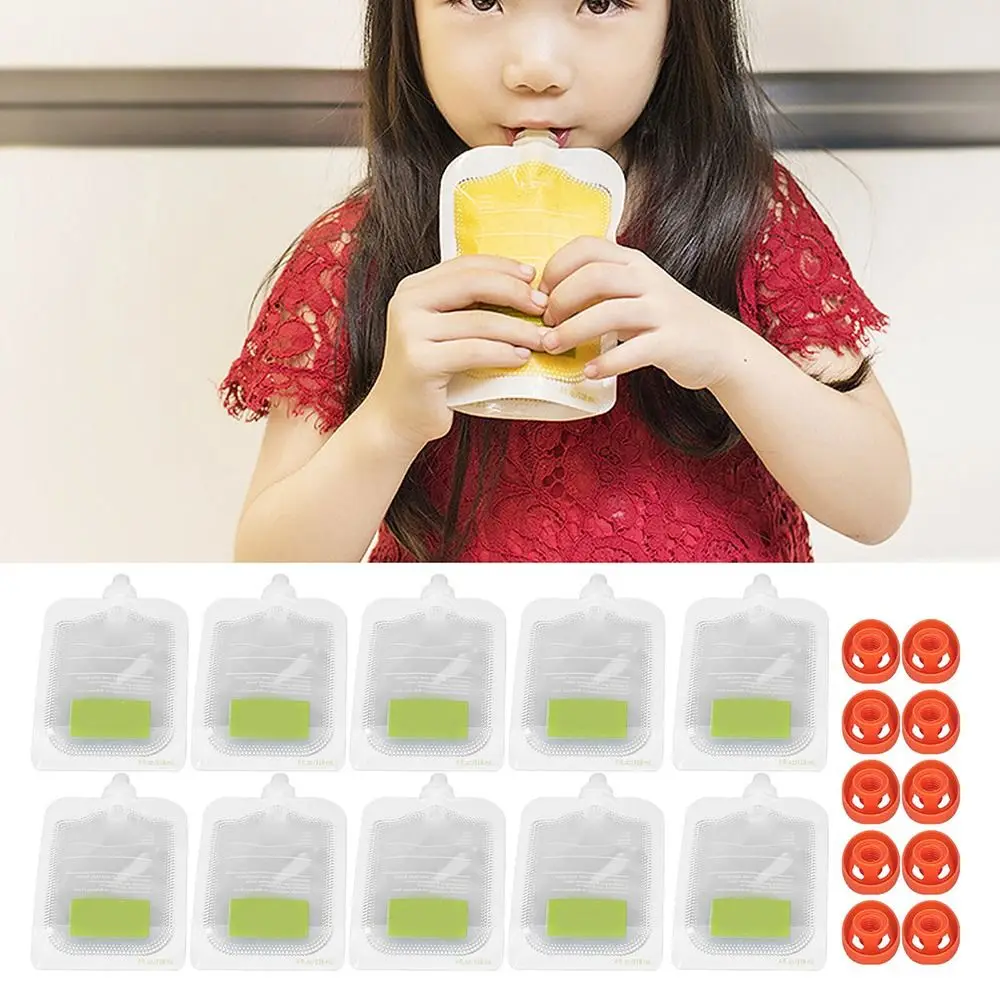 10Pcs 재사용 가능한 보완 식품 아기 주머니 가방  - Baby Food Pouches 1 Year Old 리뷰 및 가격